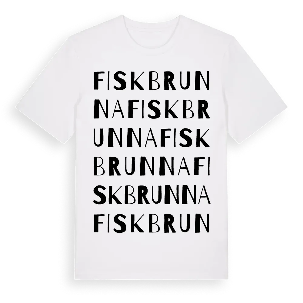 Fiskbrunna ordlek t-shirt i miljö