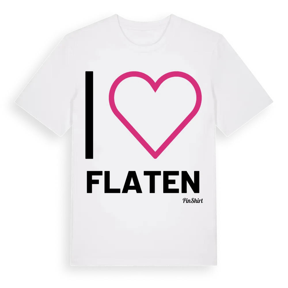 Jag älskar Flaten t-shirt stort tryck i miljö