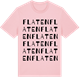 Pink Cotton t-shirt med Flaten ordlek t-shirt