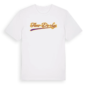 Fleur-de-Lys baseball t-shirt – ekologisk bomull t-shirt från Pinshirt
