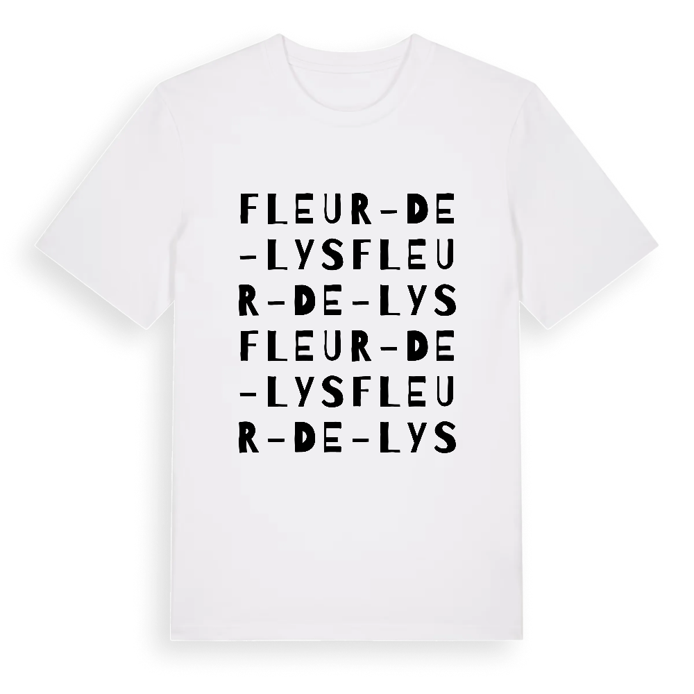 Fleur-de-Lys ordlek t-shirt – White, i miljö