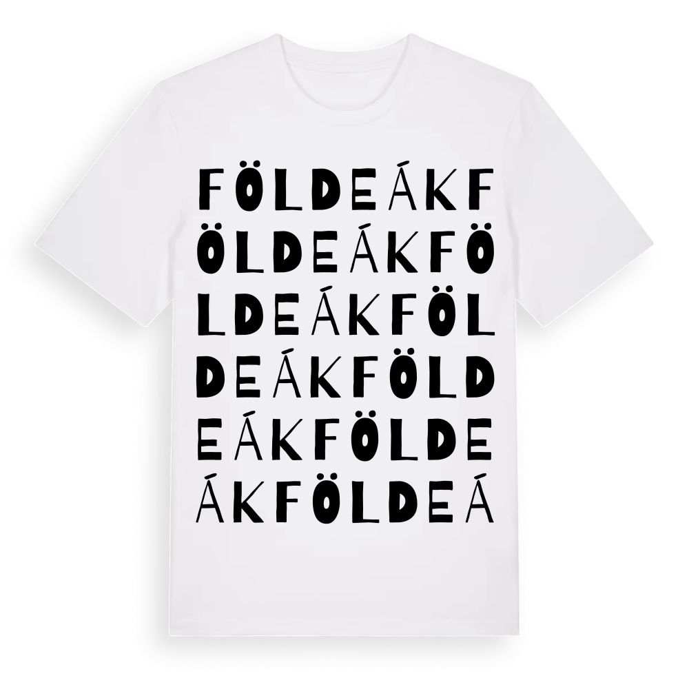 Földeák ordlek t-shirt – White, i miljö