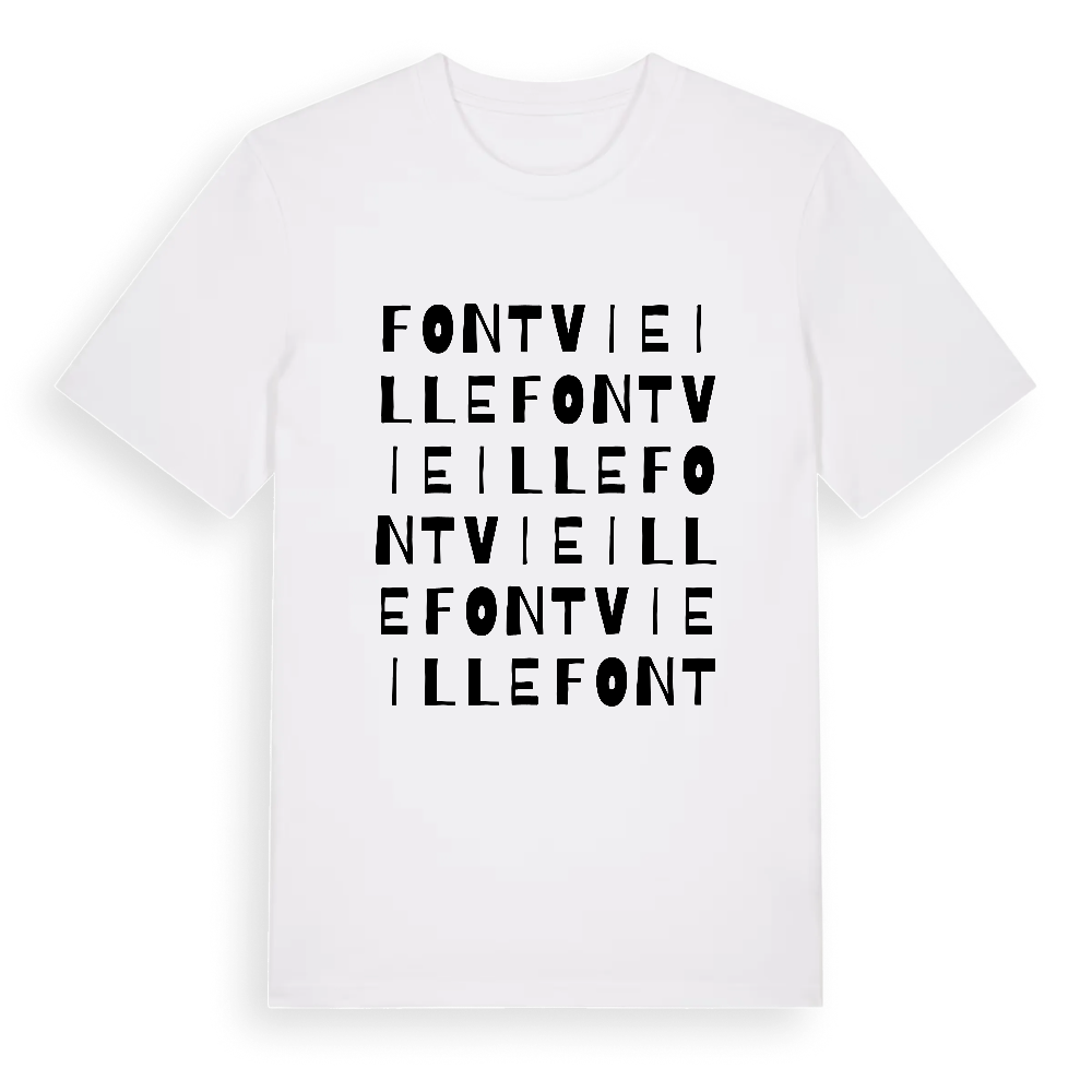 Fontvieille ordlek t-shirt – White, i miljö