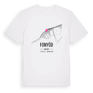Fonyód karta t-shirt – ekologisk bomull t-shirt från Pinshirt