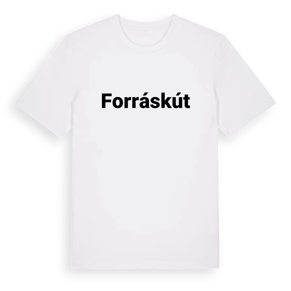 Forráskút fetstil t-shirt – White, i miljö