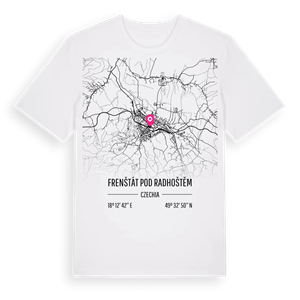 Frenštát pod Radhoštěm karta t-shirt – ekologisk bomull t-shirt från Pinshirt