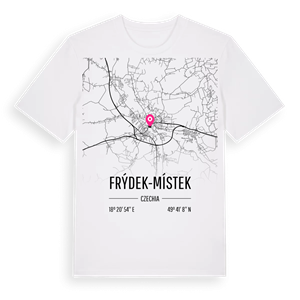 Frýdek-Místek karta t-shirt – ekologisk bomull t-shirt från Pinshirt