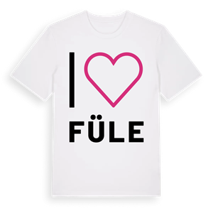 Jag älskar Füle t-shirt stort tryck – ekologisk bomull t-shirt från Pinshirt