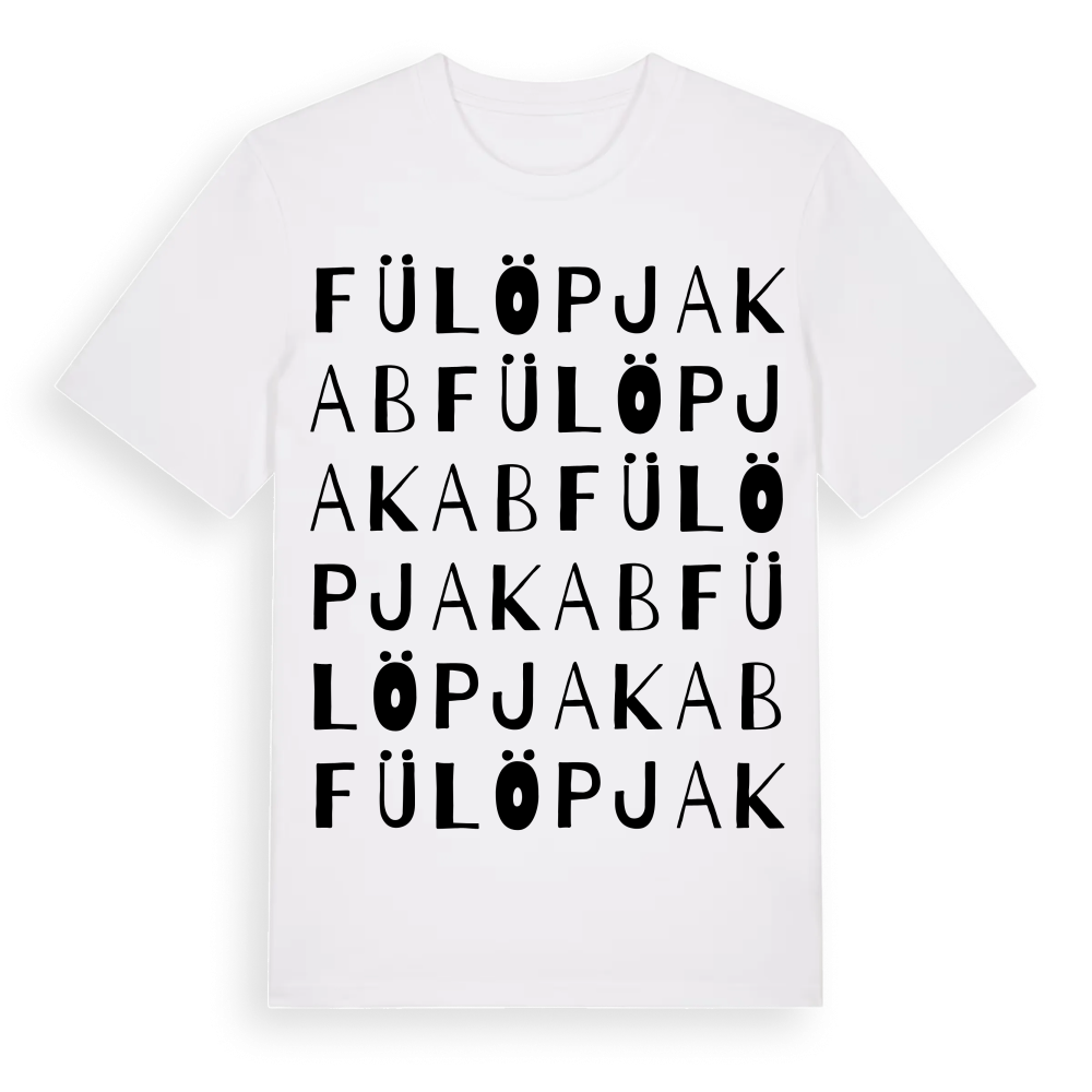 Fülöpjakab ordlek t-shirt – White, i miljö