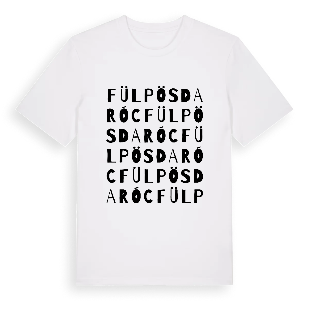 Fülpösdaróc ordlek t-shirt – White, i miljö