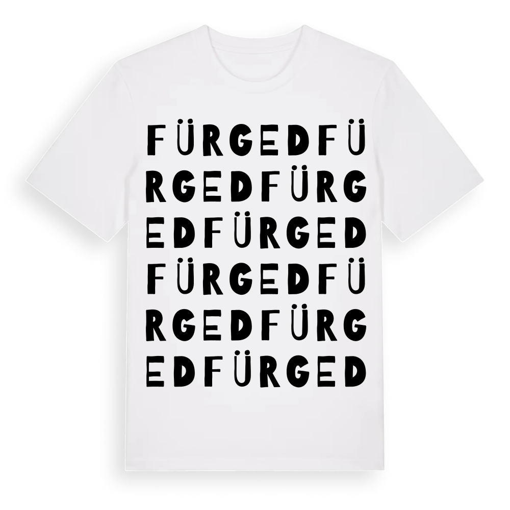 Fürged ordlek t-shirt – White, i miljö