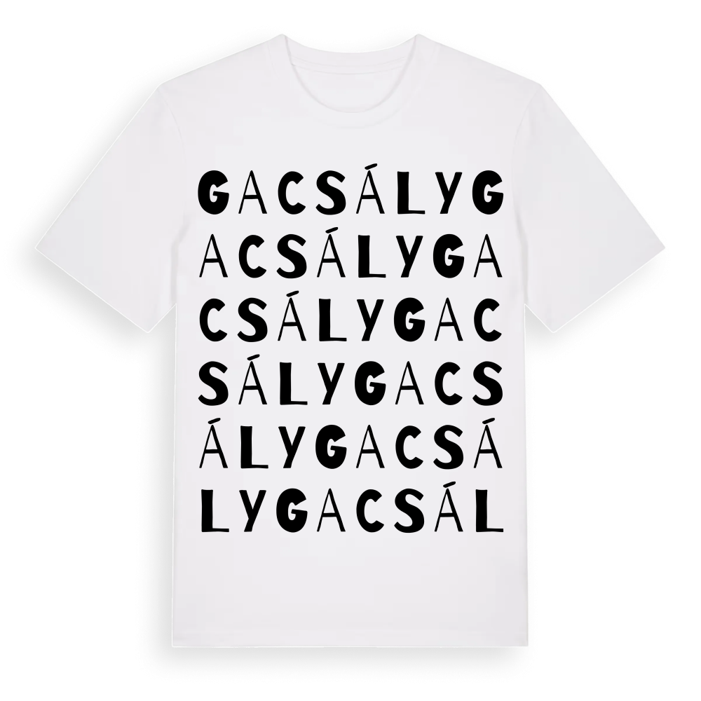 Gacsály ordlek t-shirt – White, i miljö