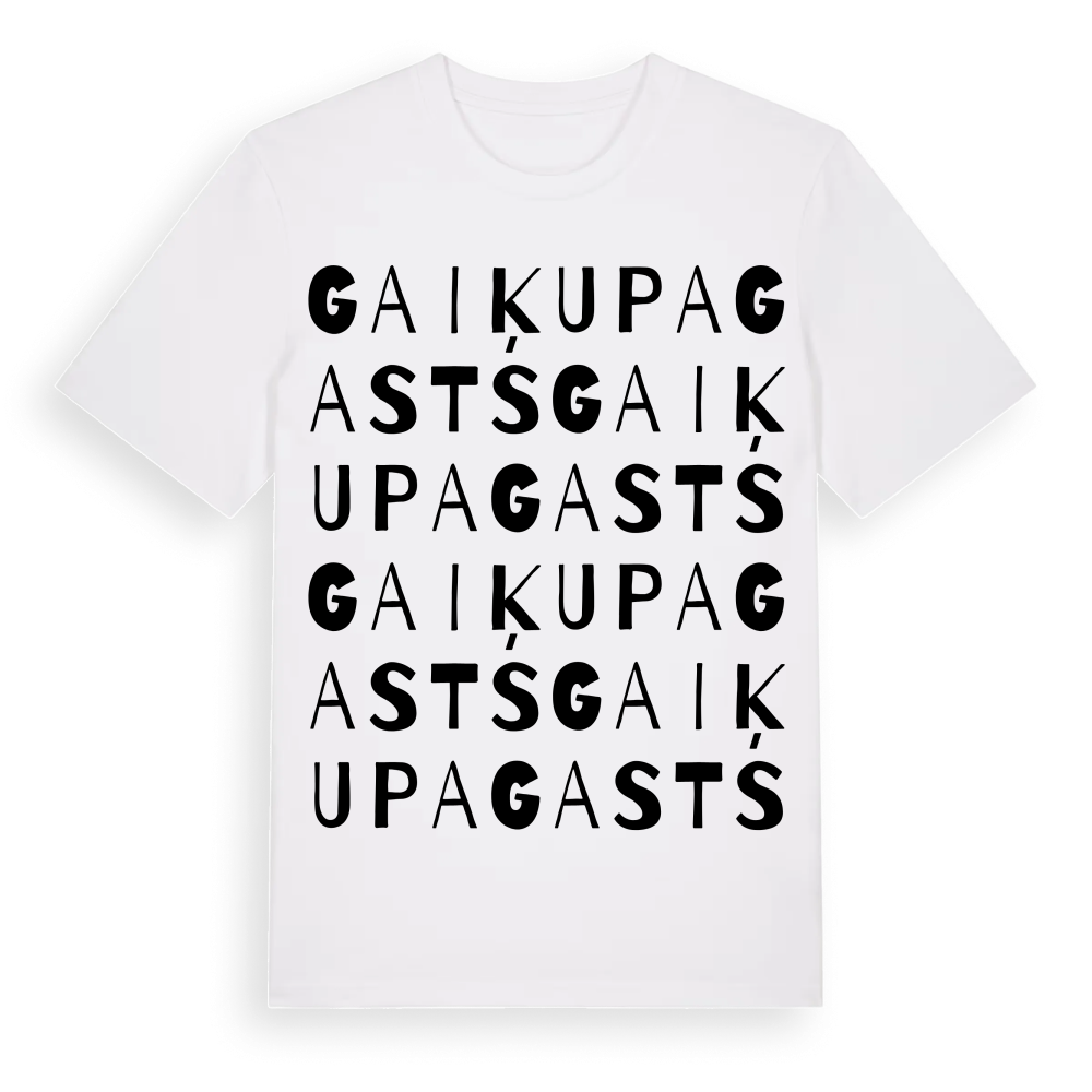 Gaiķu pagasts ordlek t-shirt – White, i miljö