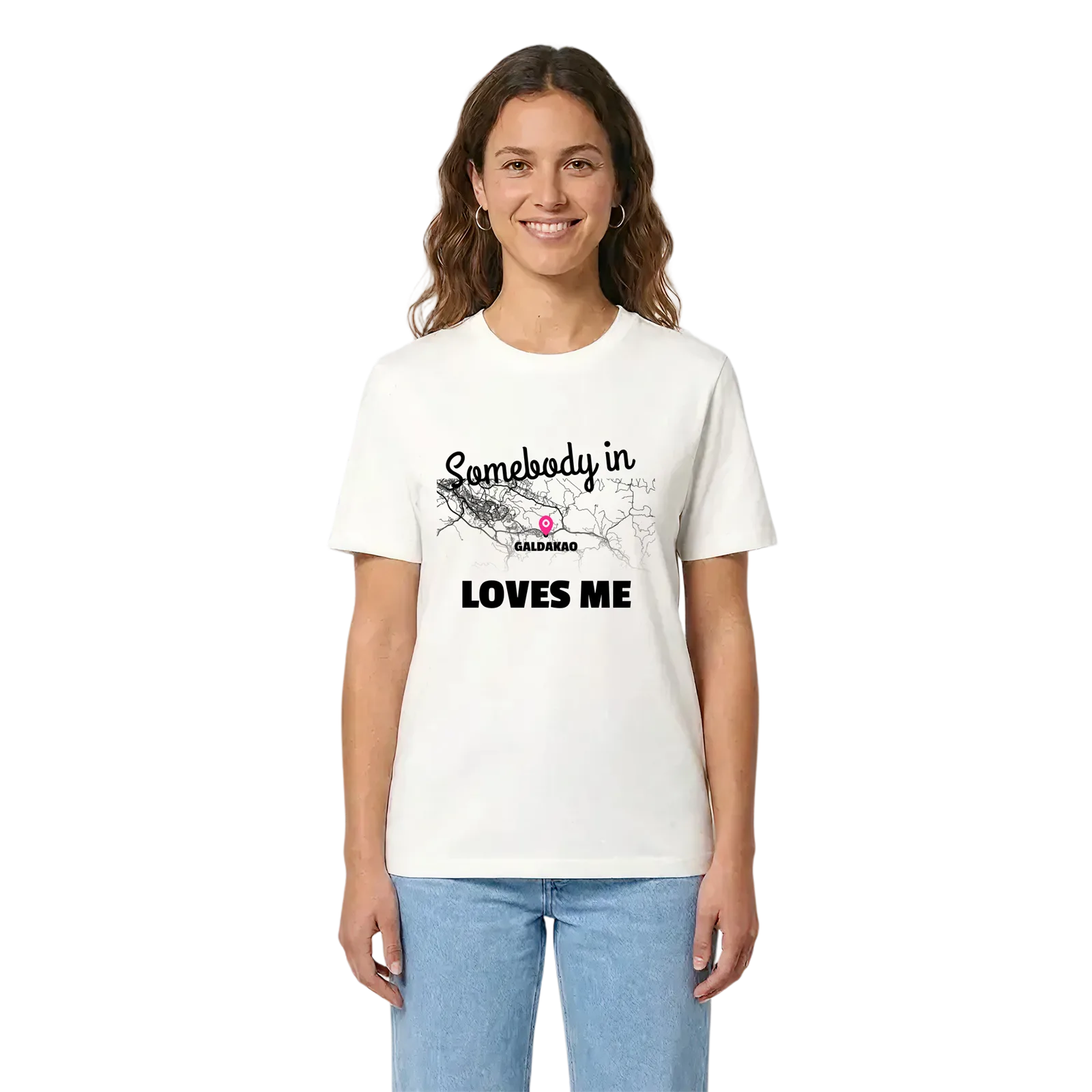 Någon i Galdakao älskar mig t-shirt – White, i miljö