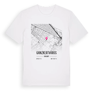 Ganzkertváros karta t-shirt – ekologisk bomull t-shirt från Pinshirt