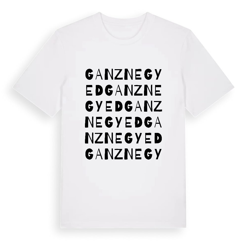Ganznegyed ordlek t-shirt – White, i miljö