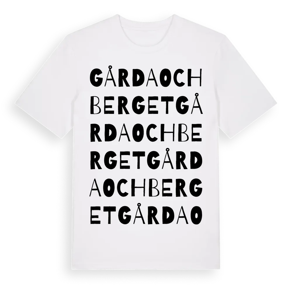 Gårda Och Berget ordlek t-shirt i miljö