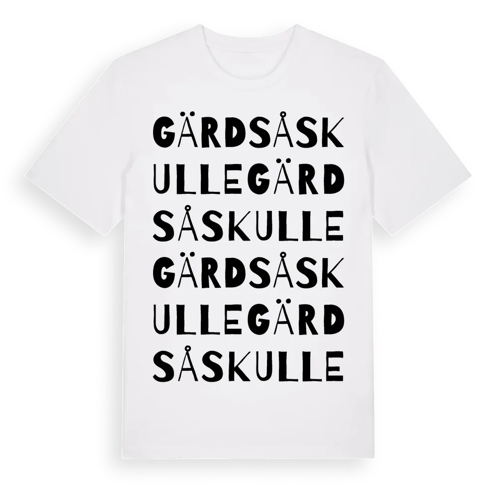 Gärdsåskulle ordlek t-shirt i miljö