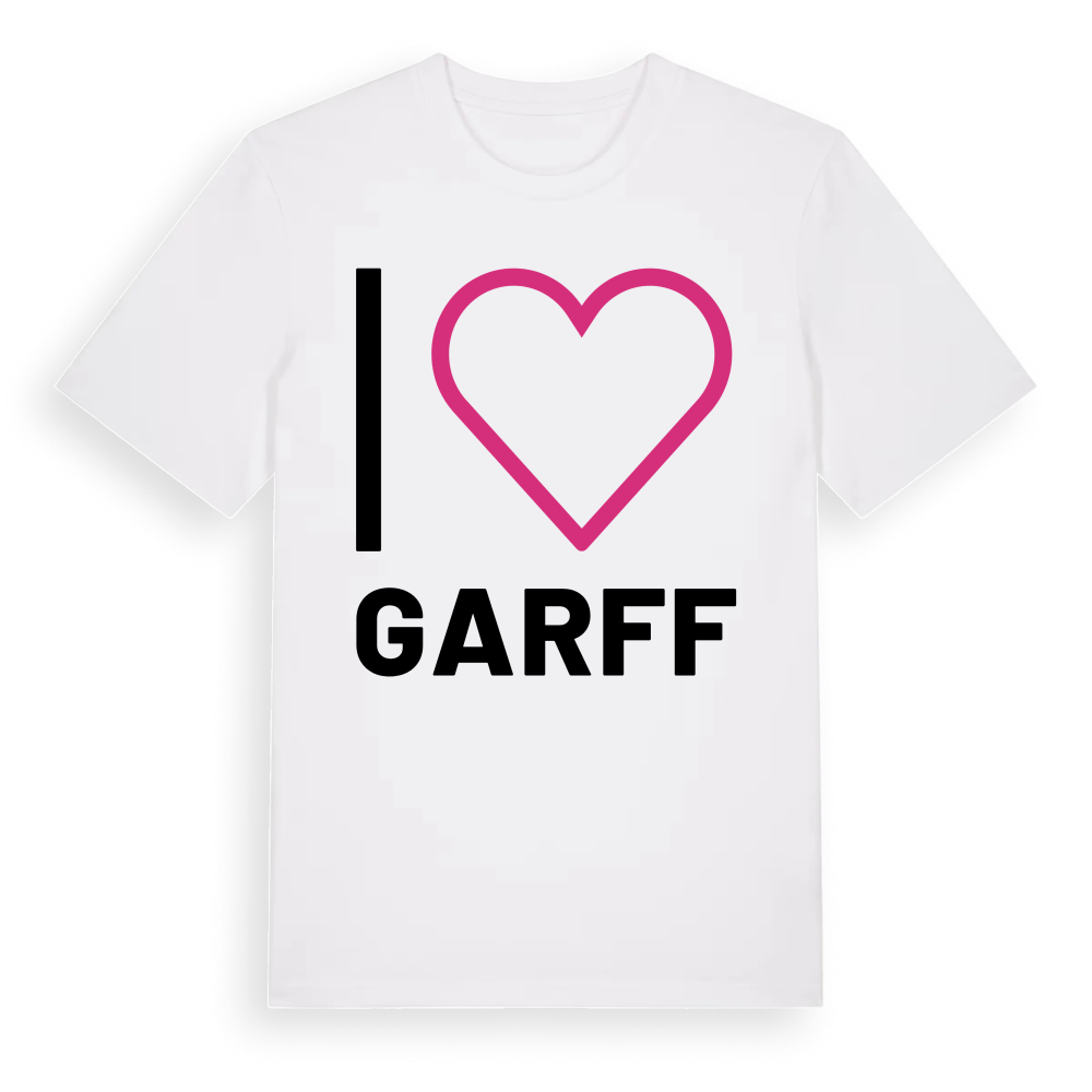 Jag älskar Garff t-shirt stort tryck – White, i miljö