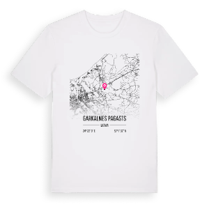 Garkalnes pagasts karta t-shirt – ekologisk bomull t-shirt från Pinshirt