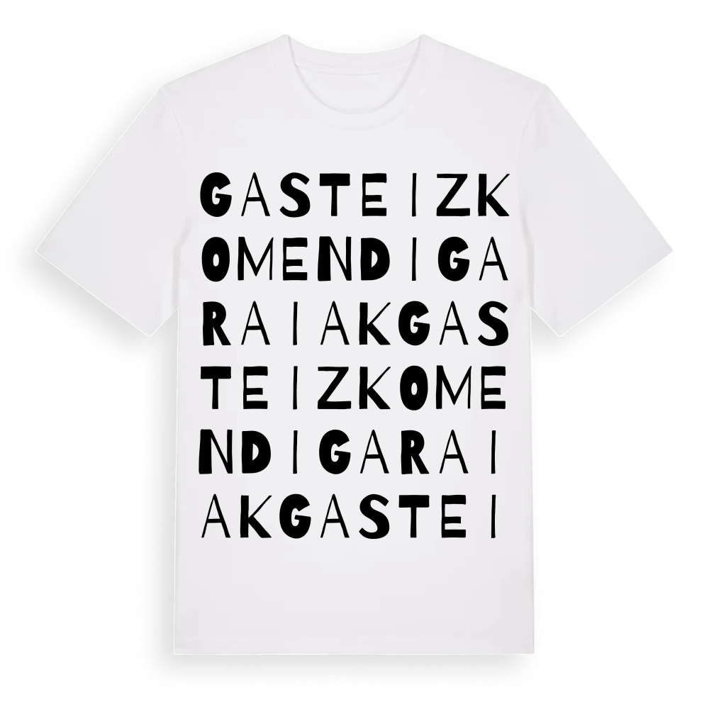Gasteizko mendi garaiak ordlek t-shirt – White, i miljö