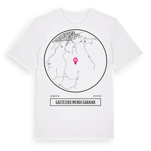 Gasteizko mendi garaiak t-shirt – ekologisk bomull t-shirt från Pinshirt
