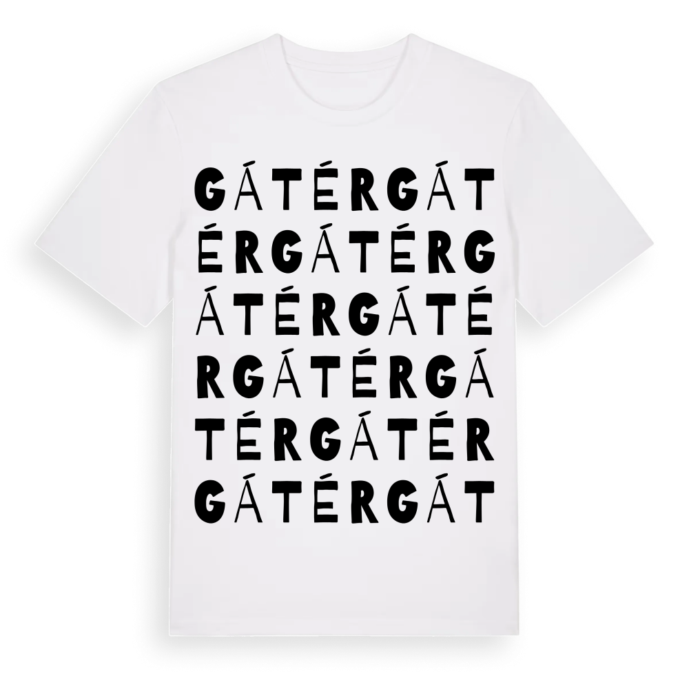 Gátér ordlek t-shirt – White, i miljö