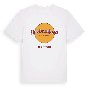 Gazimağusa cirkel t-shirt – ekologisk bomull t-shirt från Pinshirt