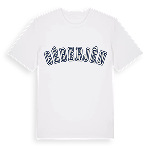 Géberjén college t-shirt – ekologisk bomull t-shirt från Pinshirt