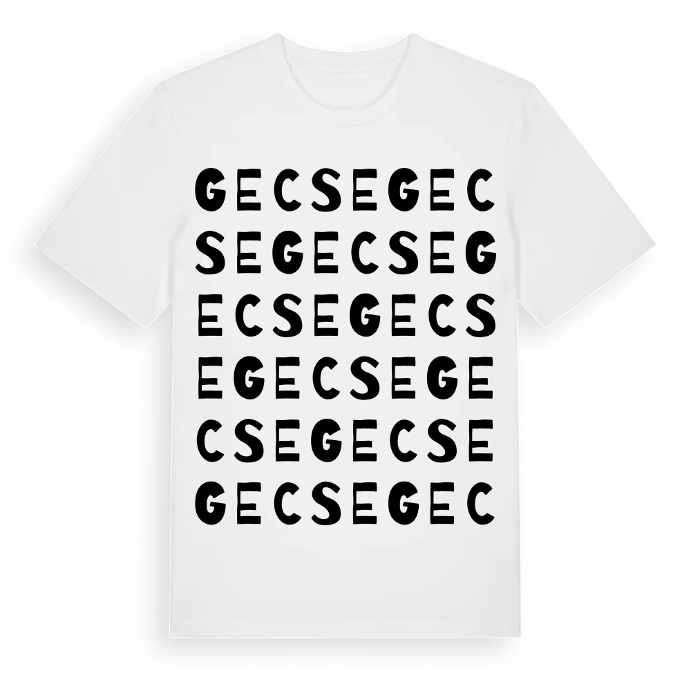 Gecse ordlek t-shirt – White, i miljö