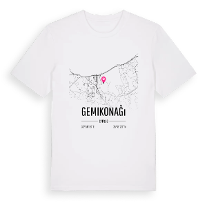 Gemikonağı karta t-shirt – ekologisk bomull t-shirt från Pinshirt