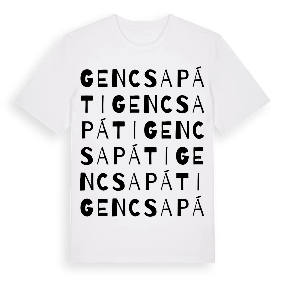 Gencsapáti ordlek t-shirt – White, i miljö