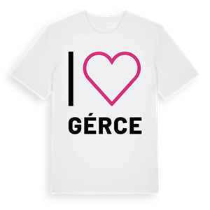 Jag älskar Gérce t-shirt stort tryck – ekologisk bomull t-shirt från Pinshirt