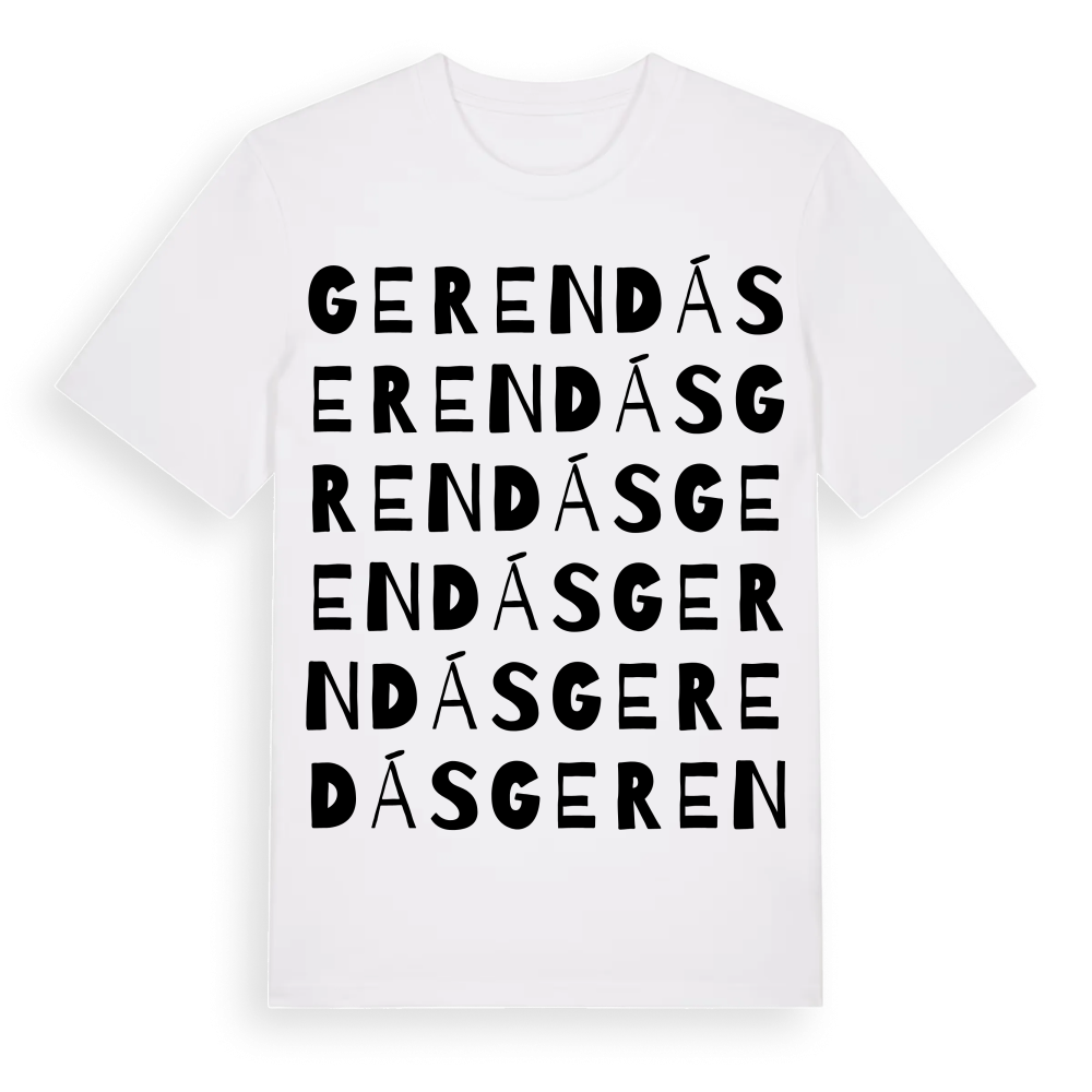 Gerendás ordlek t-shirt – White, i miljö