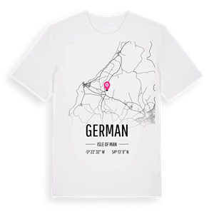 German karta t-shirt – ekologisk bomull t-shirt från Pinshirt