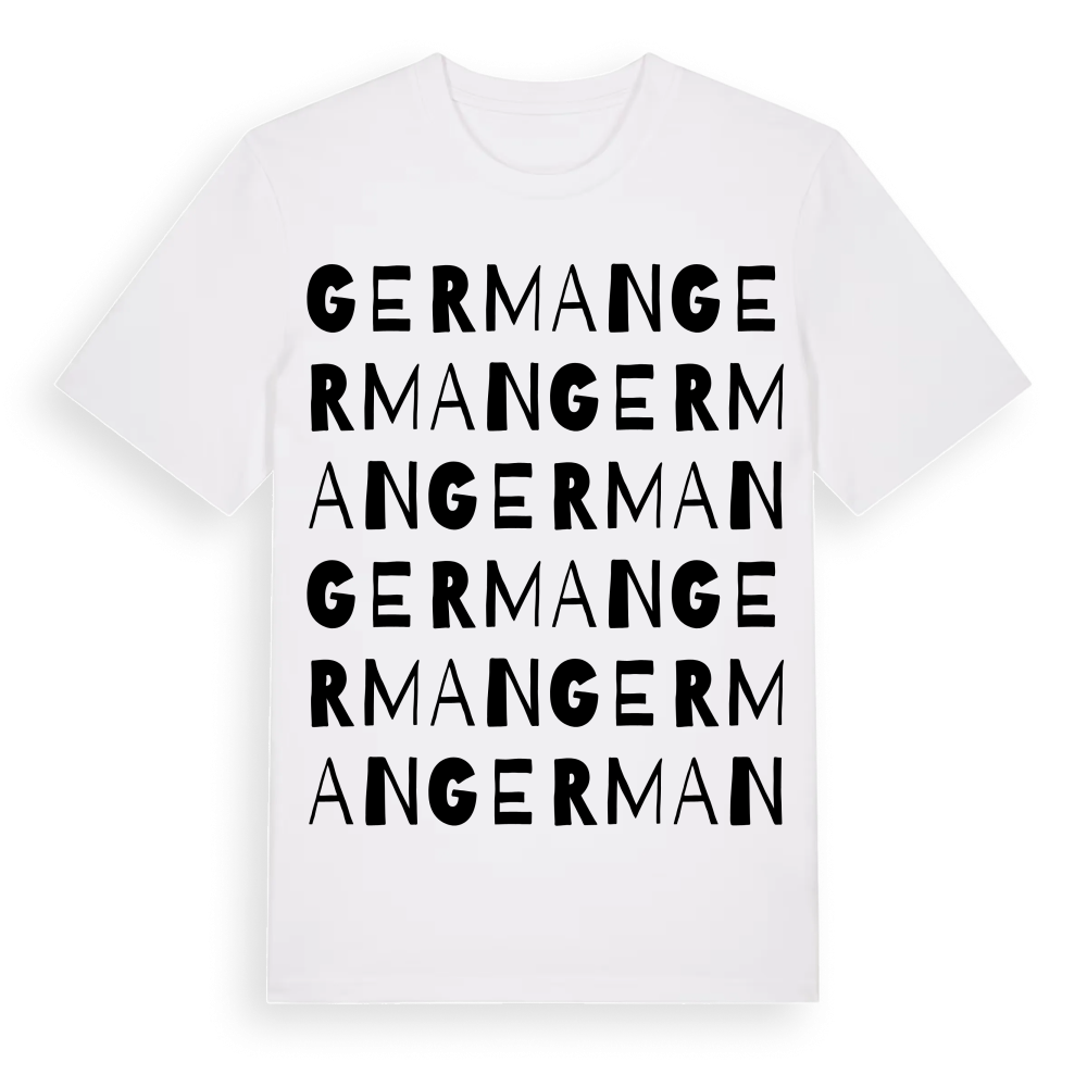German ordlek t-shirt – White, i miljö