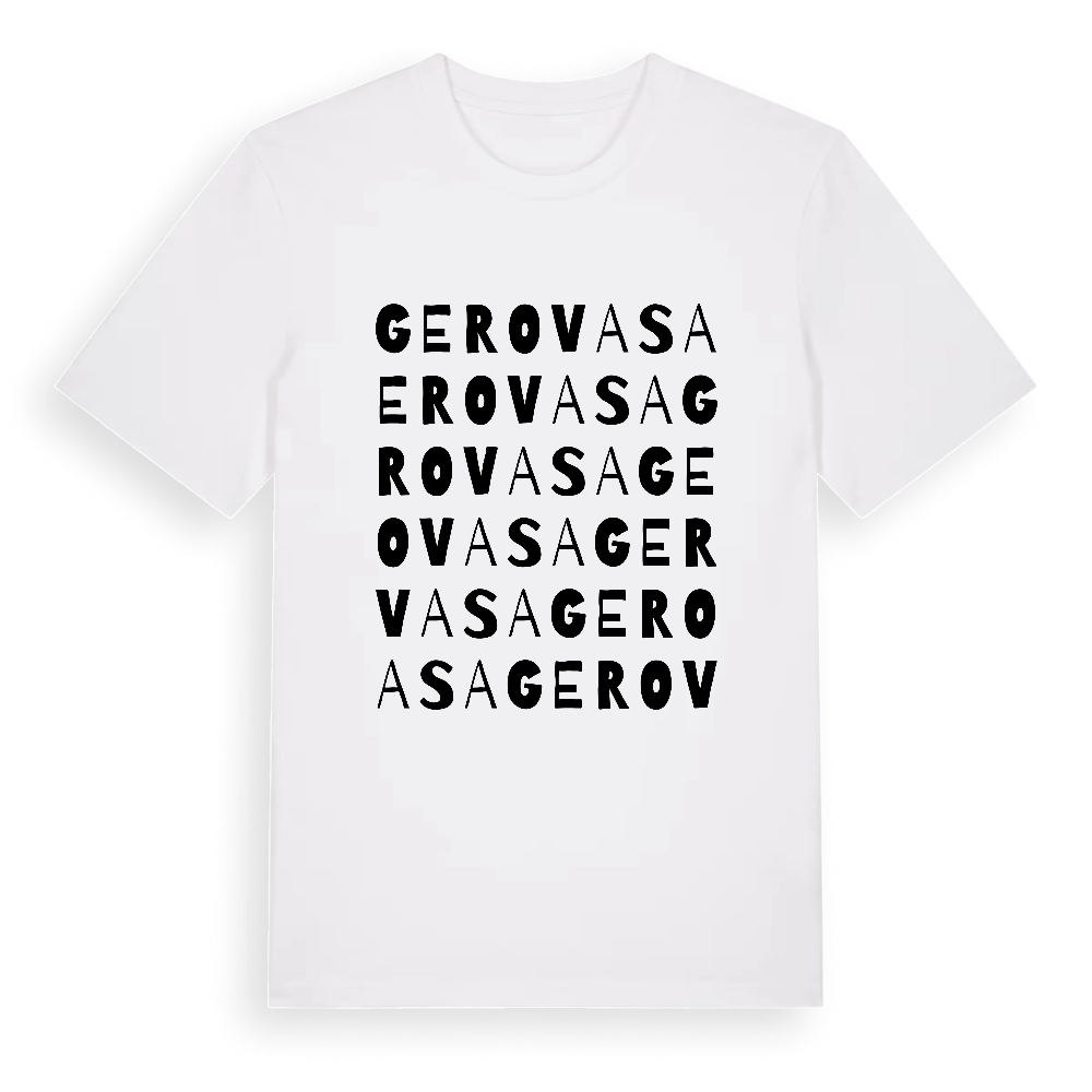 Gerovasa ordlek t-shirt – White, i miljö