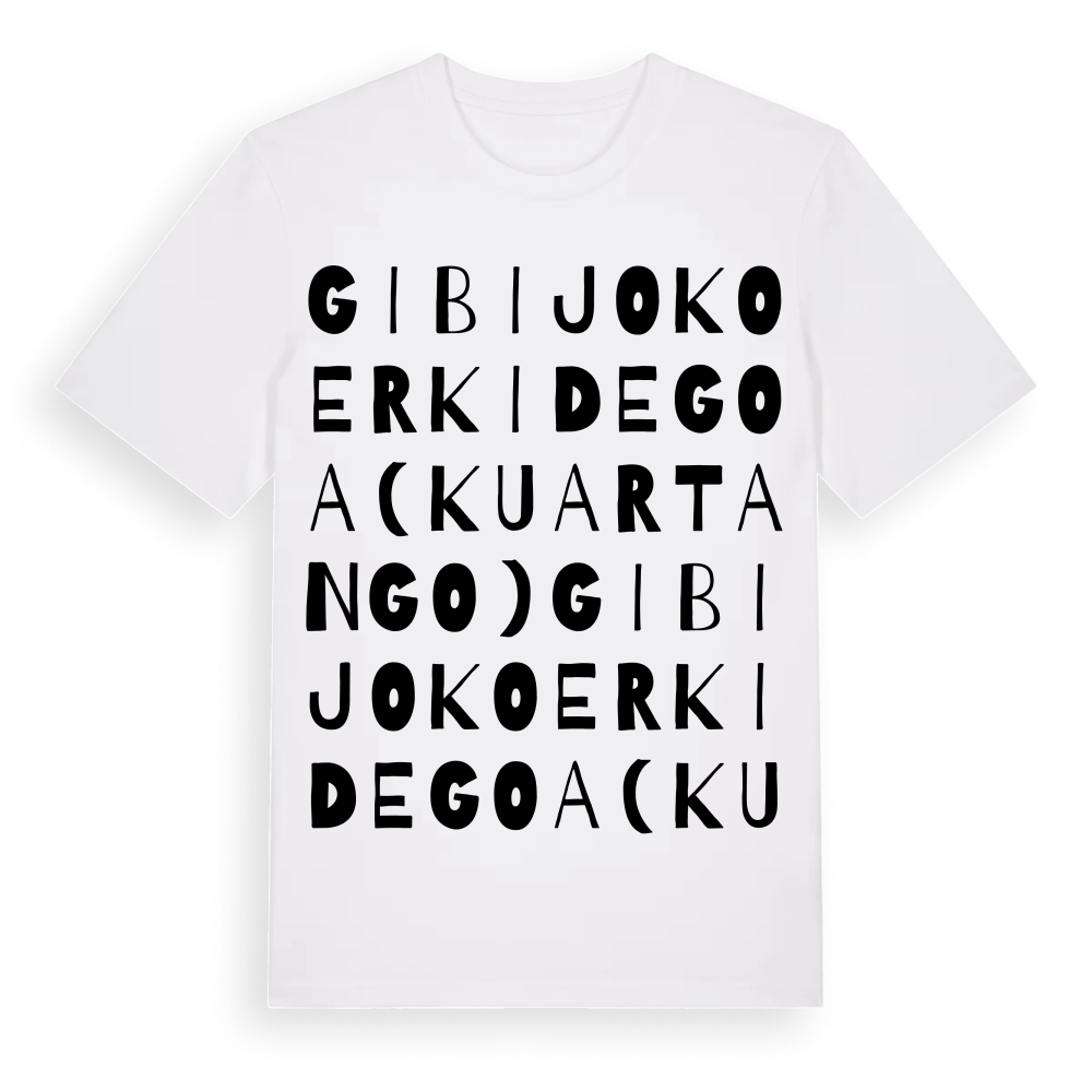 Gibijoko erkidegoa (Kuartango) ordlek t-shirt – White, i miljö