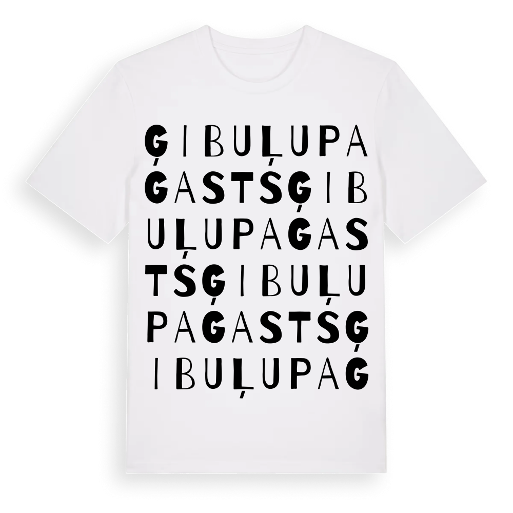 Ģibuļu pagasts ordlek t-shirt – White, i miljö
