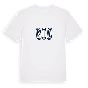 Gic college t-shirt – ekologisk bomull t-shirt från Pinshirt