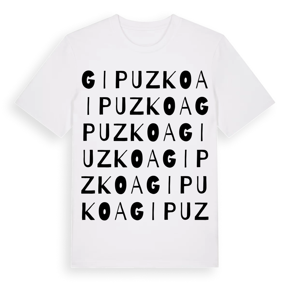 Gipuzkoa ordlek t-shirt – White, i miljö