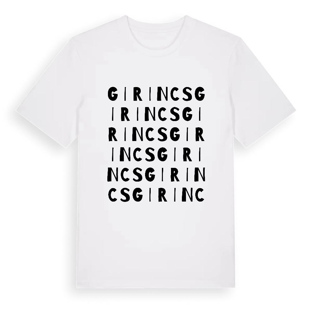 Girincs ordlek t-shirt – White, i miljö