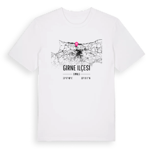 Girne ilçesi karta t-shirt – ekologisk bomull t-shirt från Pinshirt
