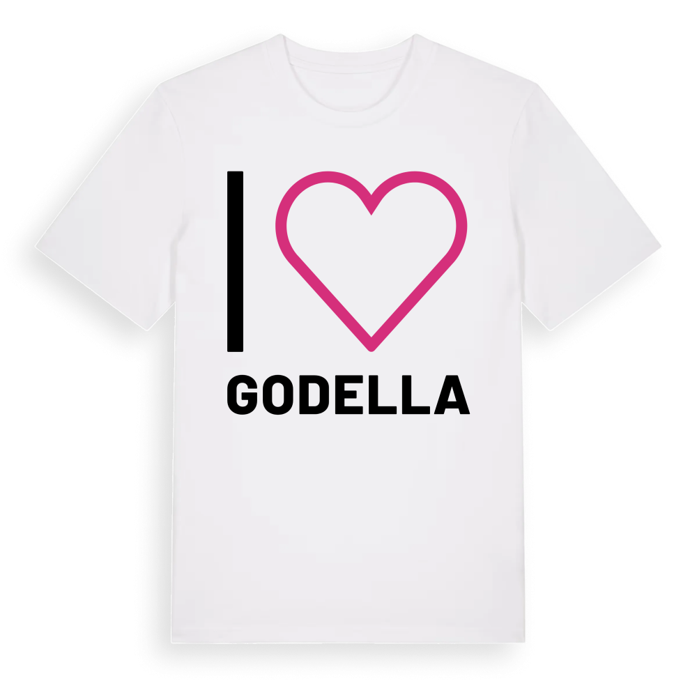 Jag älskar Godella t-shirt stort tryck – White, i miljö