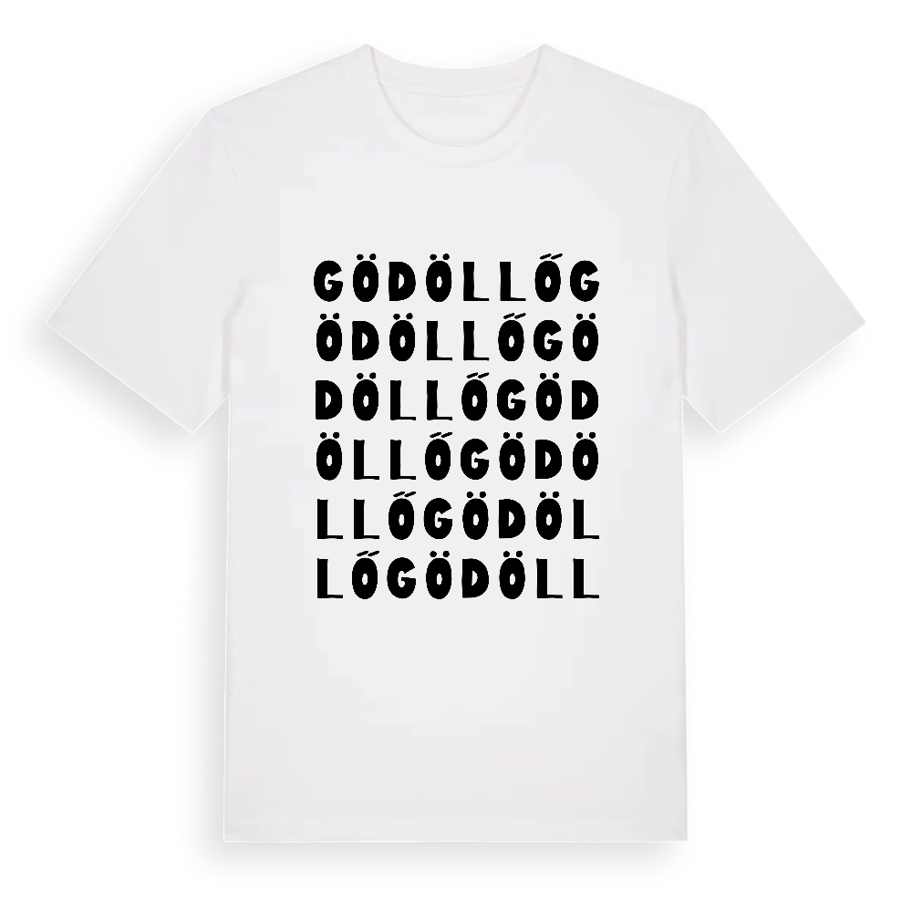 Gödöllő ordlek t-shirt – White, i miljö