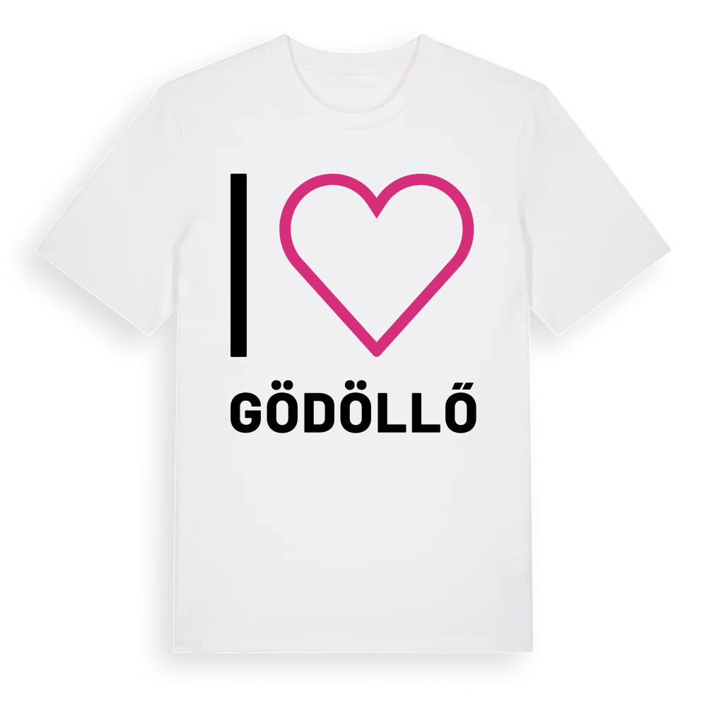 Jag älskar Gödöllő t-shirt stort tryck – White, i miljö