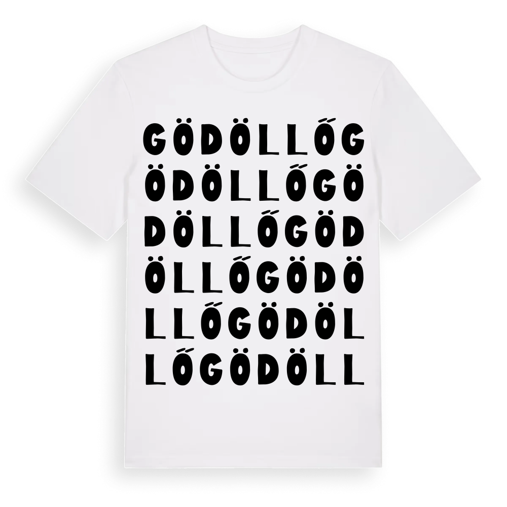 Gödöllő ordlek t-shirt – White, i miljö