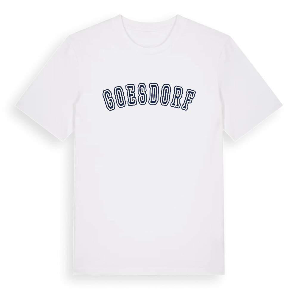 Goesdorf college t-shirt – White, i miljö