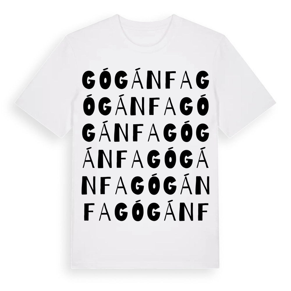 Gógánfa ordlek t-shirt – White, i miljö