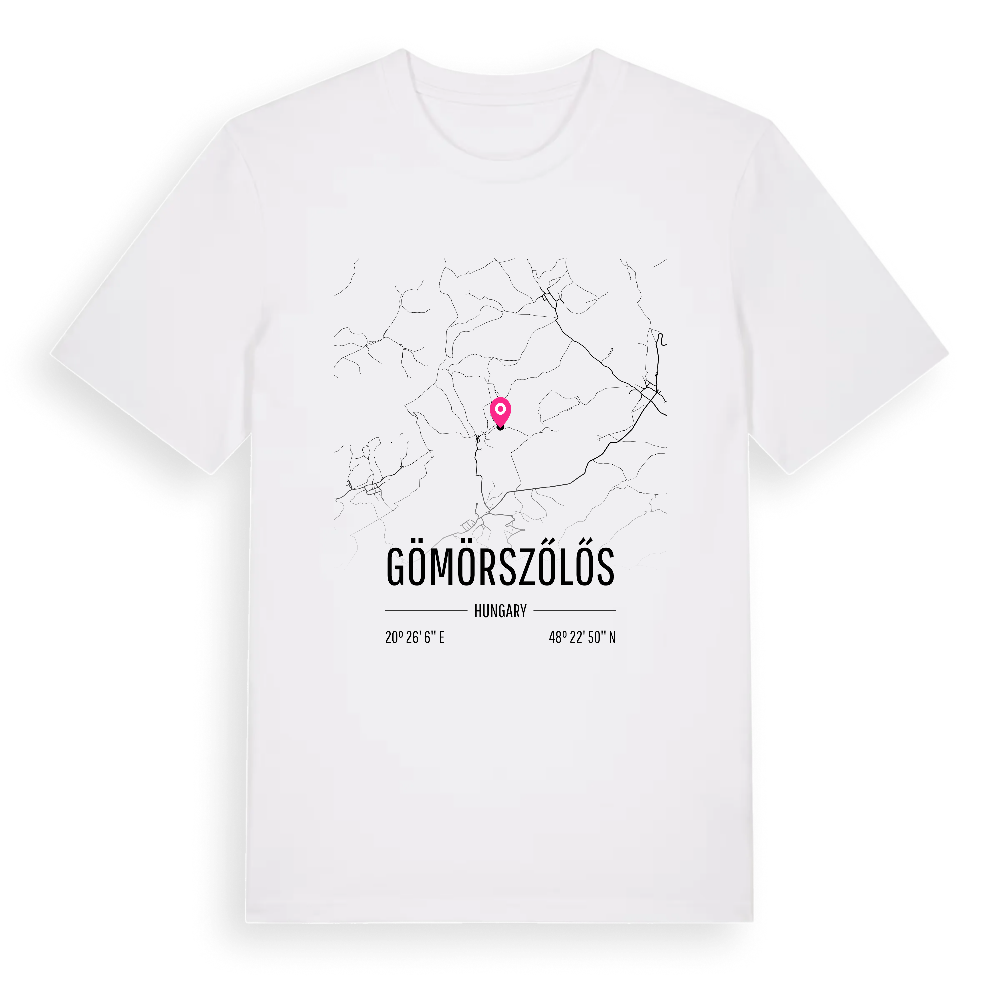 Gömörszőlős karta t-shirt – White, i miljö